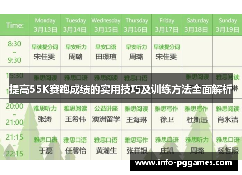 提高55K赛跑成绩的实用技巧及训练方法全面解析